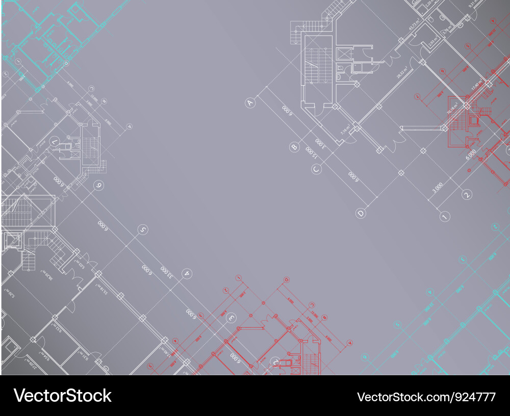 Hintergrund der Architektur Blueprint Vektorbild