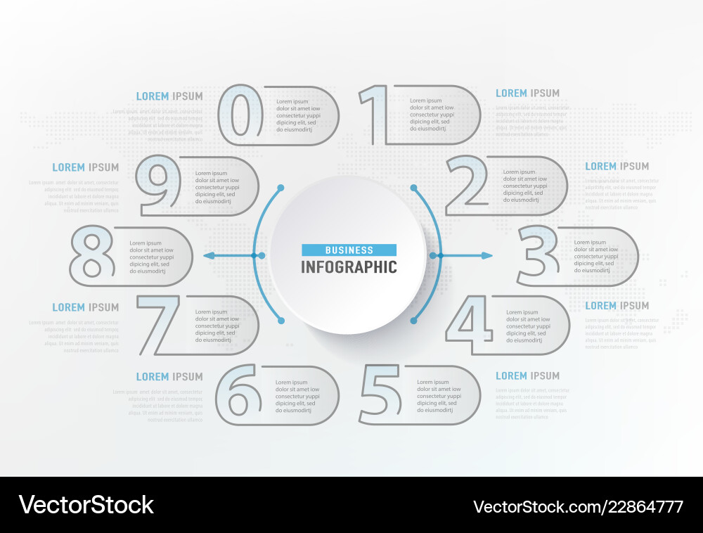 Infographic numbers steps element circle graphic Infographic numbers steps element circle graphic Vector Image