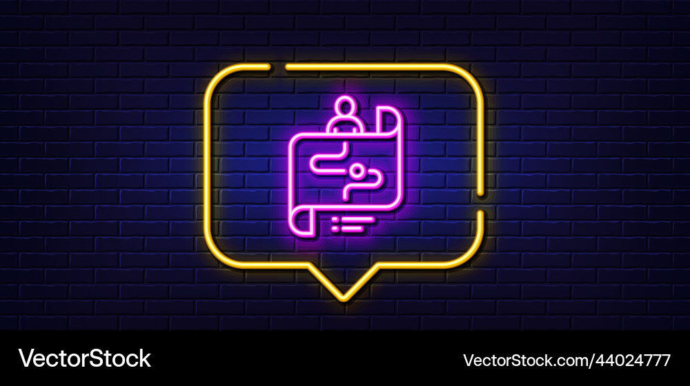 Journey path map line icon project process sign Journey path map line icon project process sign Vector Image