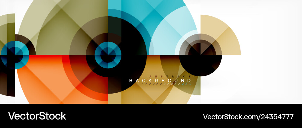 Minimal geometric circles and triangles abstract Vector Image