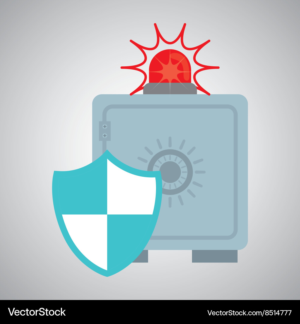 Security system design warning and technology vector image