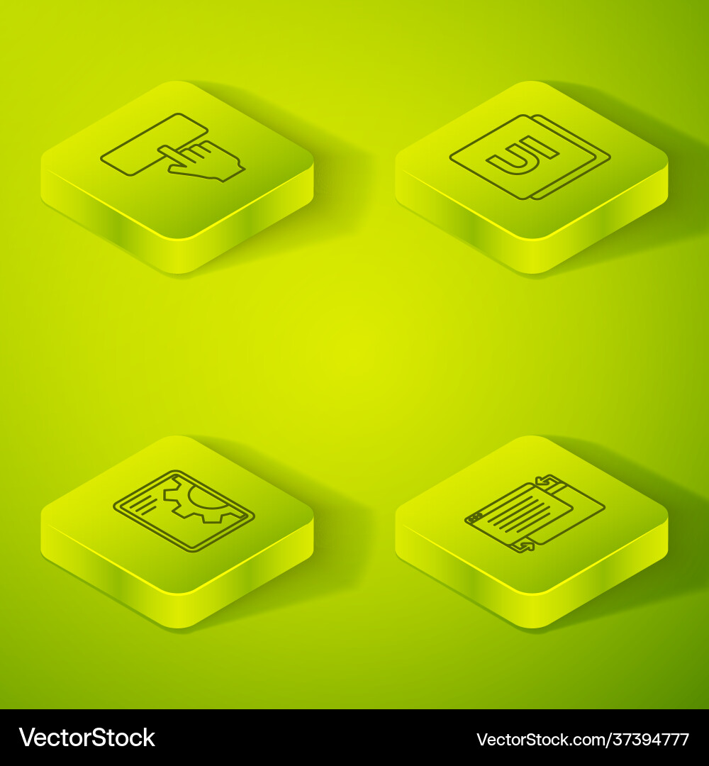 Set isometric line ui or ux design web Set isometric line ui or ux design web vector image