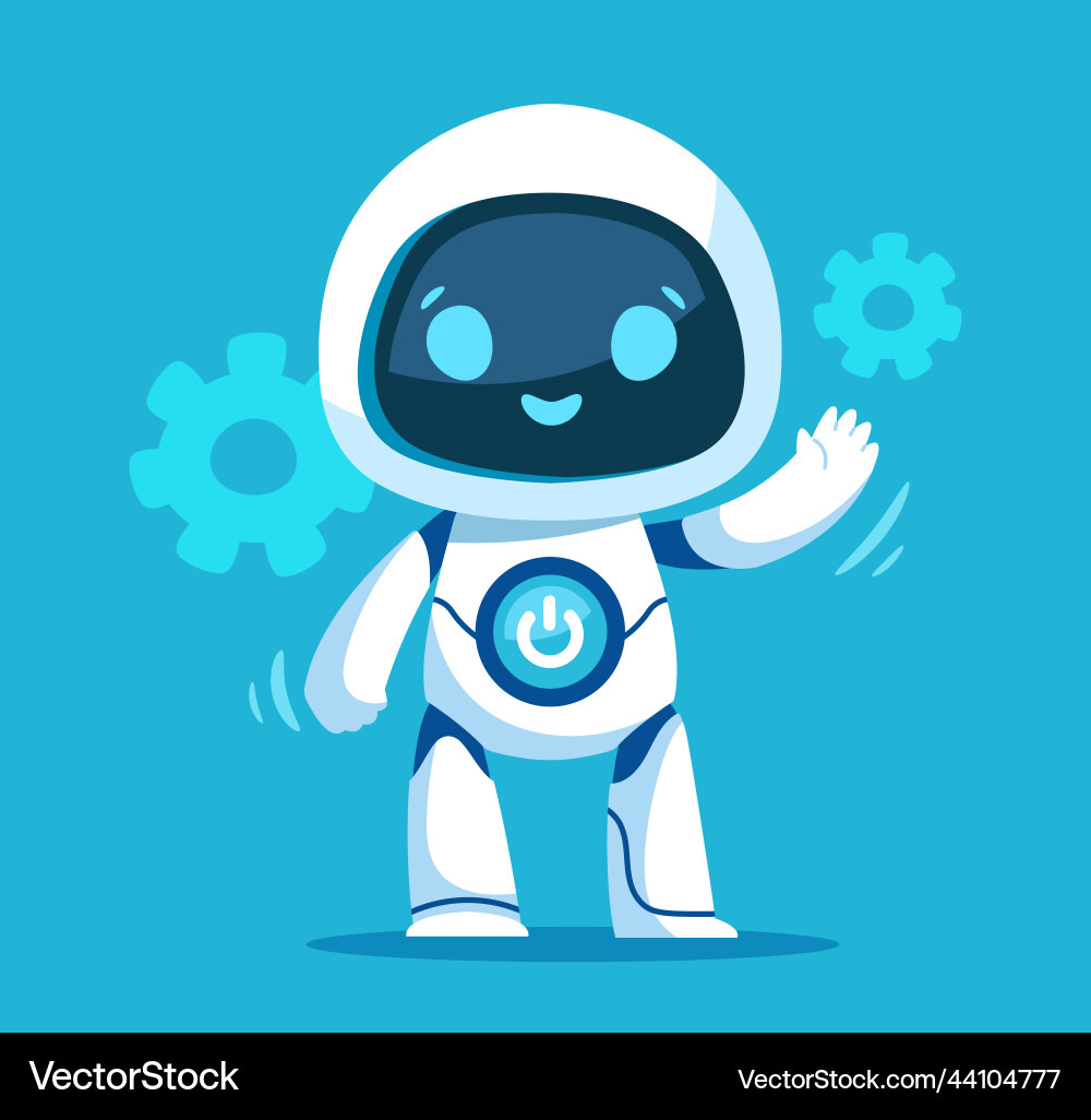 Smiling Robot Icon Vector Image