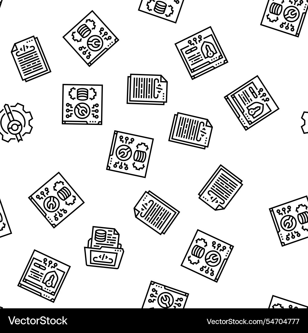 Software engineer computer code seamless pattern Software engineer computer code seamless pattern vector image