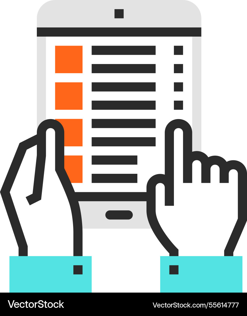 Study program flat line web icon concept Study program flat line web icon concept vector image