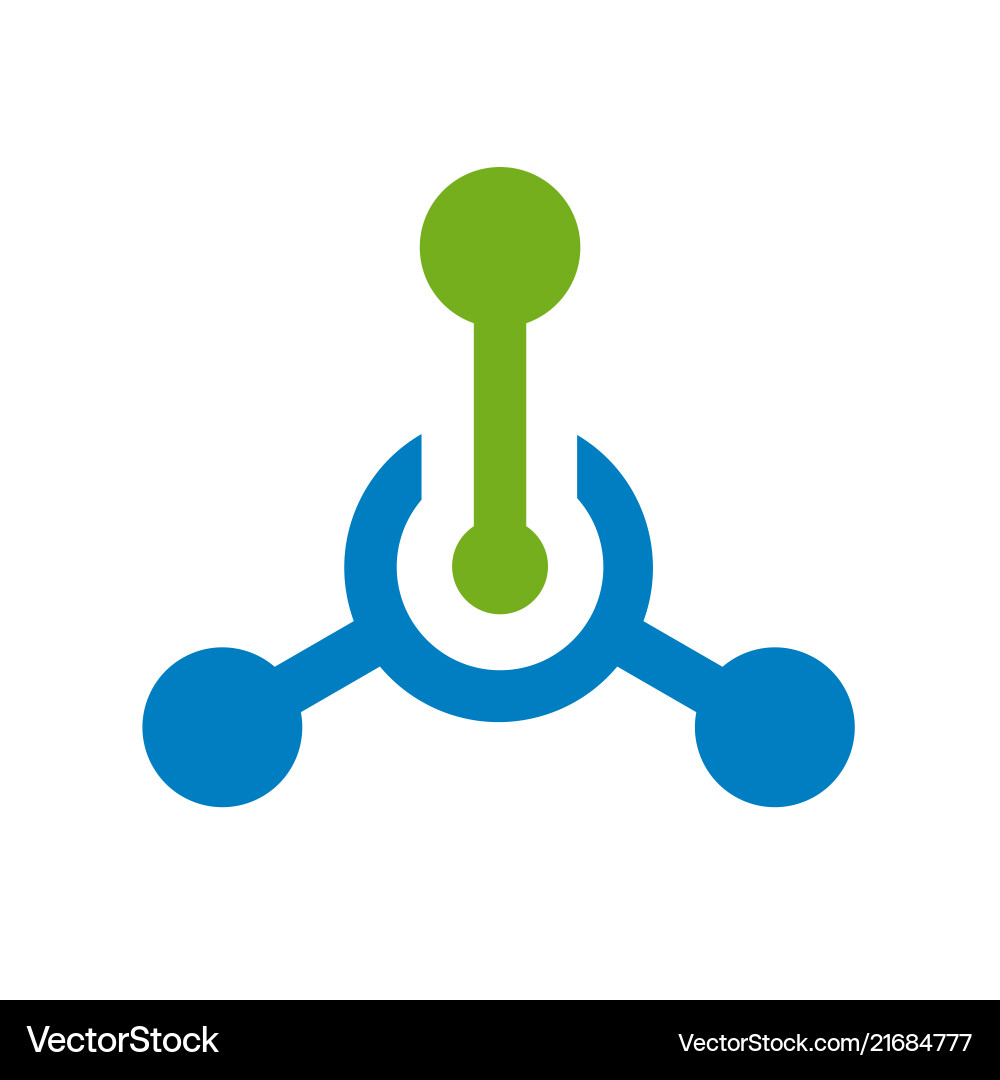 Tech Connection Hub Icon vector image