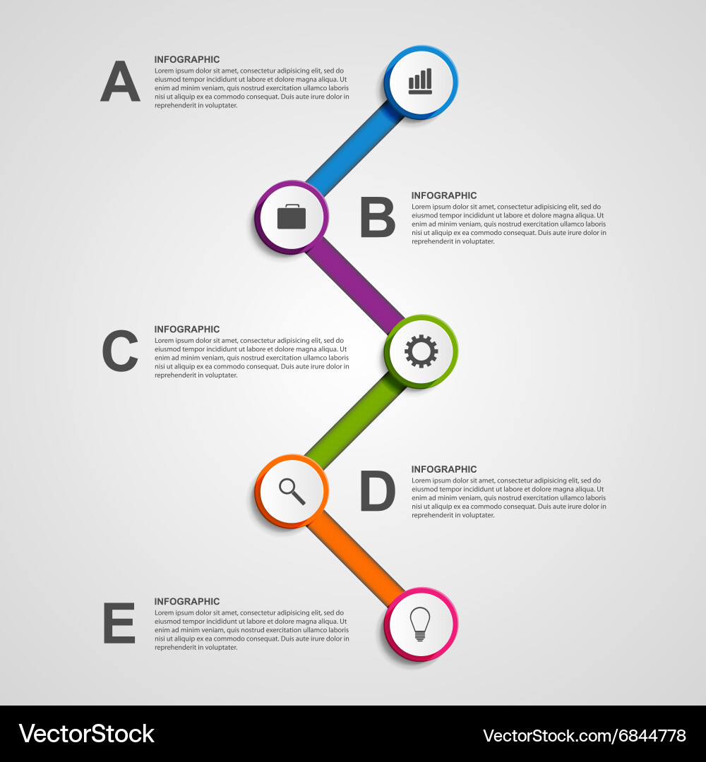 Abstract color circle infographic design template Vector Image