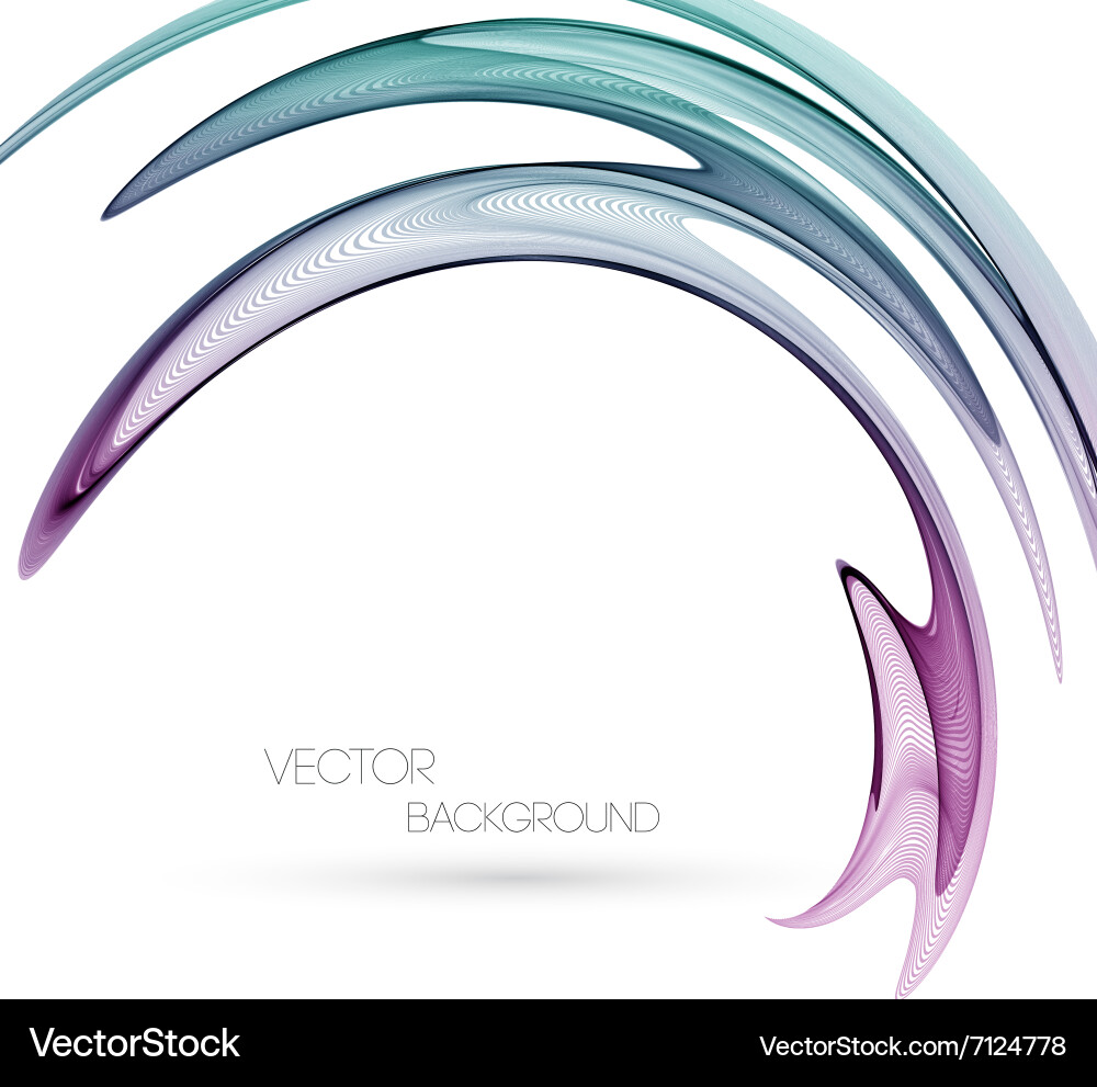 Abstract curved lines background template vector image