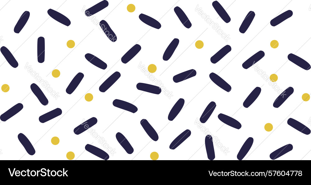 Abstract dash and dot scattered pattern design vector image