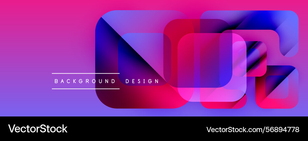 Abstract vibrant design features overlapping Abstract vibrant design features overlapping Vector Image