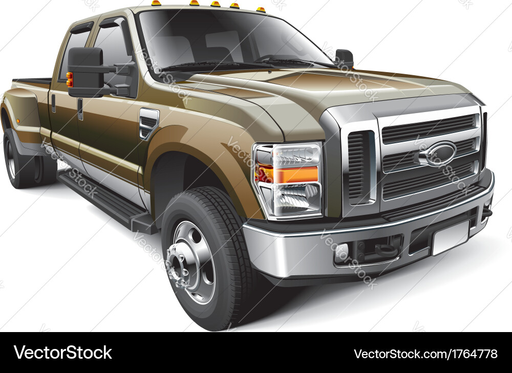 American Pickup Truck Vector Image