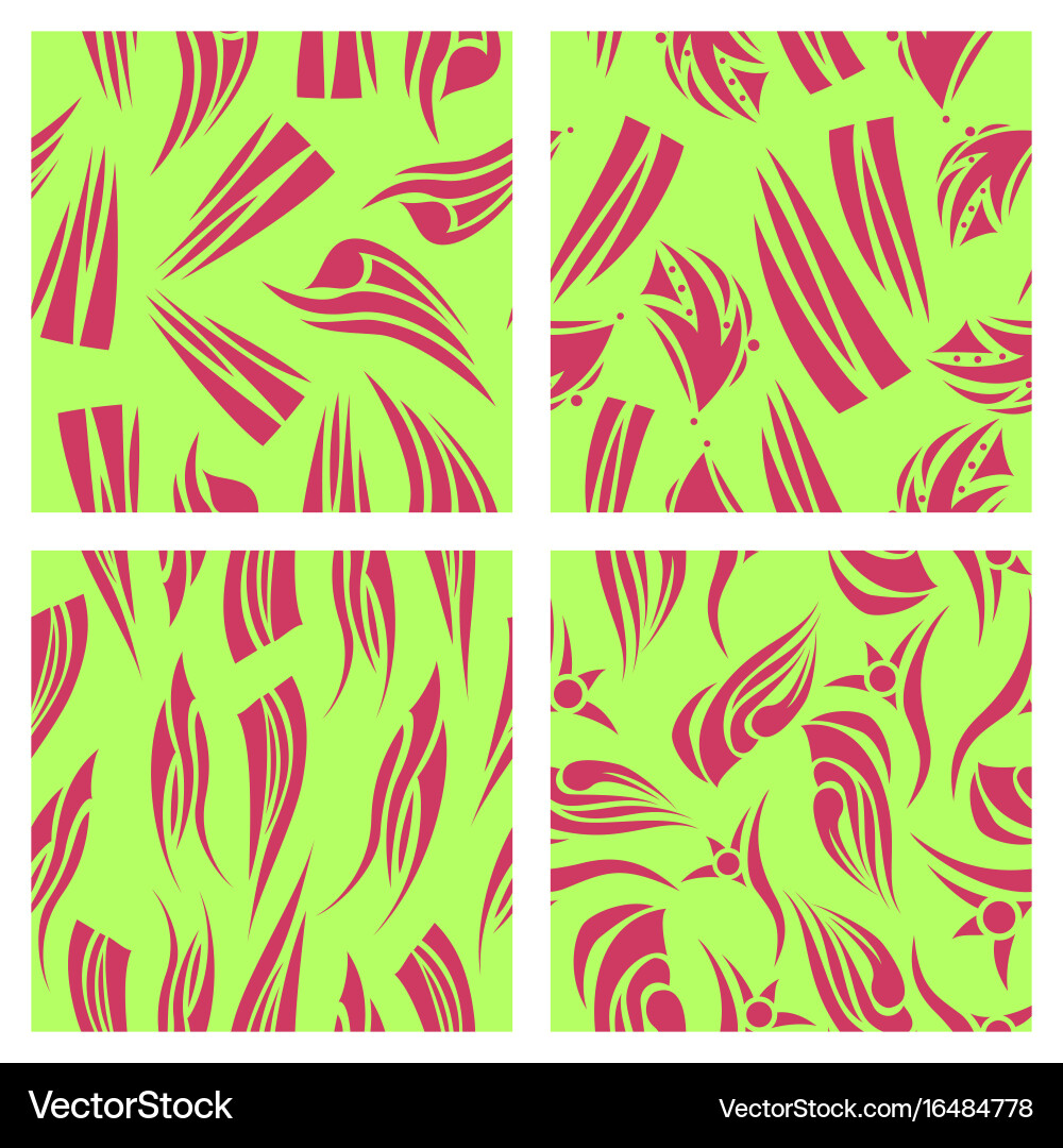 Assembly of patterns in striped style vector image