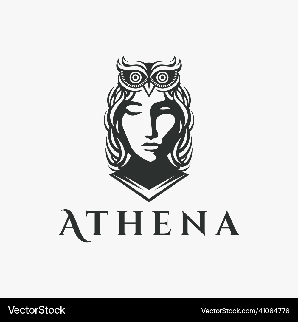 Athena Goddess Head Logo Vector Image