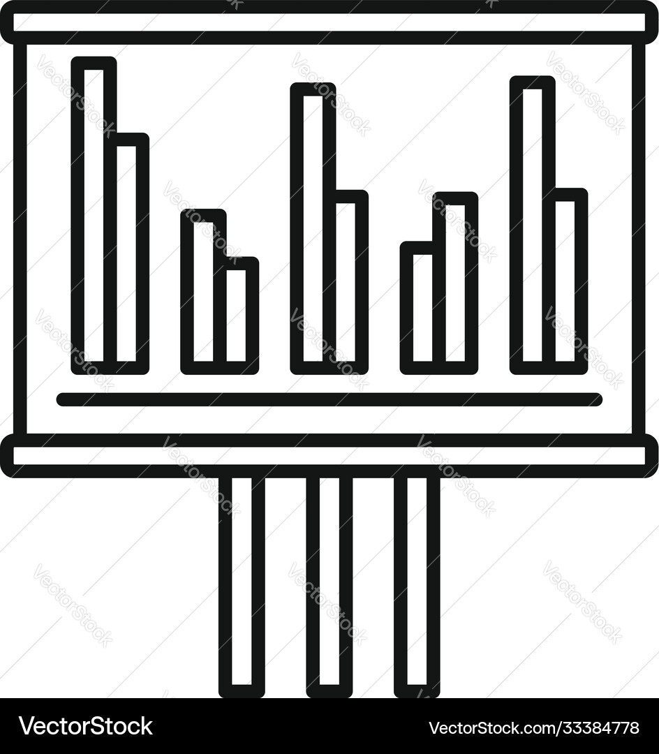Audit banner graph icon outline style Audit banner graph icon outline style vector image
