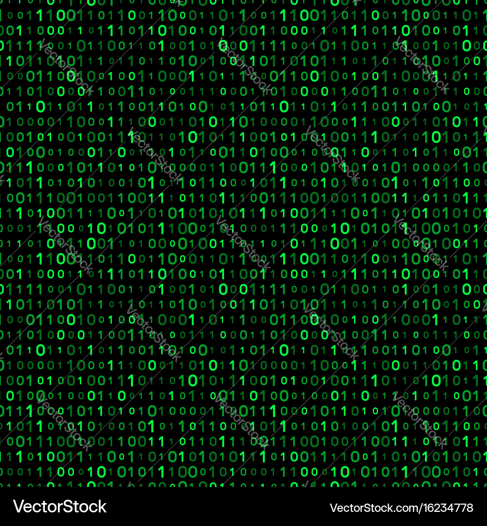 Binary Code Background Vector Image