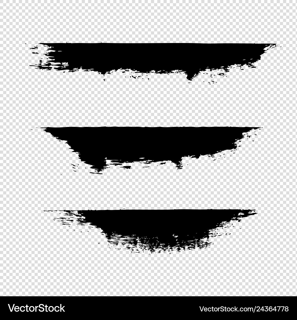 Black blobs isolated transparent background vector image