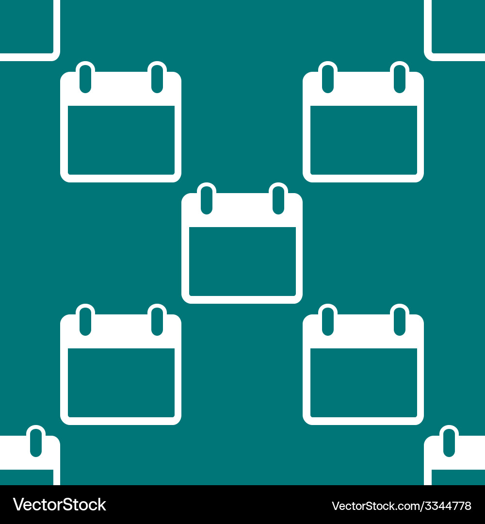 Calendar web icon flat design seamless pattern Vector Image