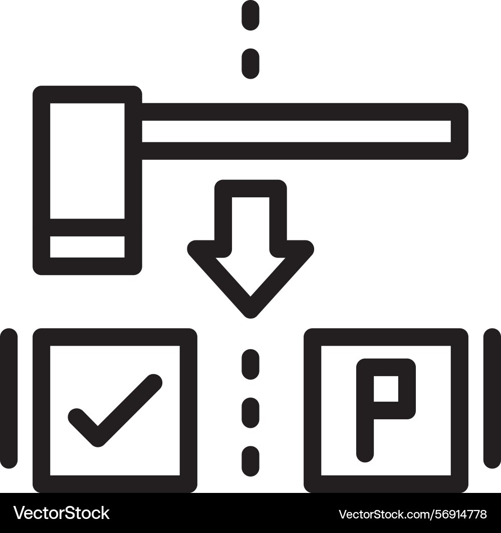Car exit linear style icon design Vector Image