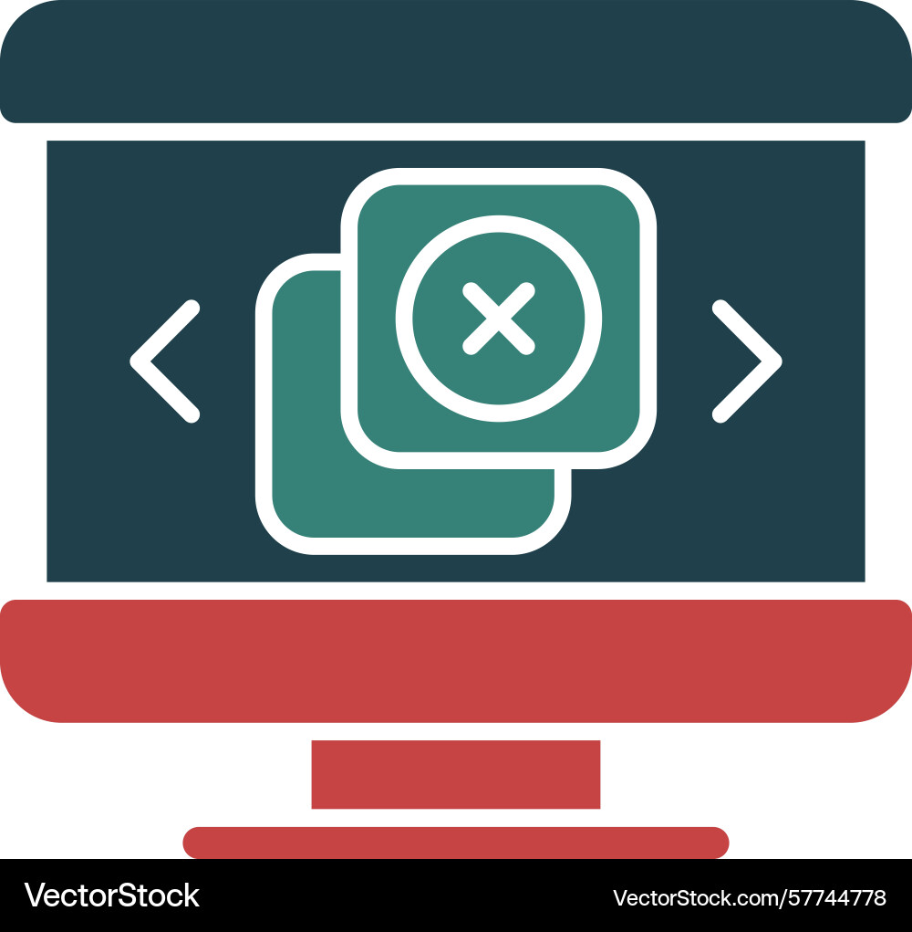 Closing slide glyph multi color icon vector image