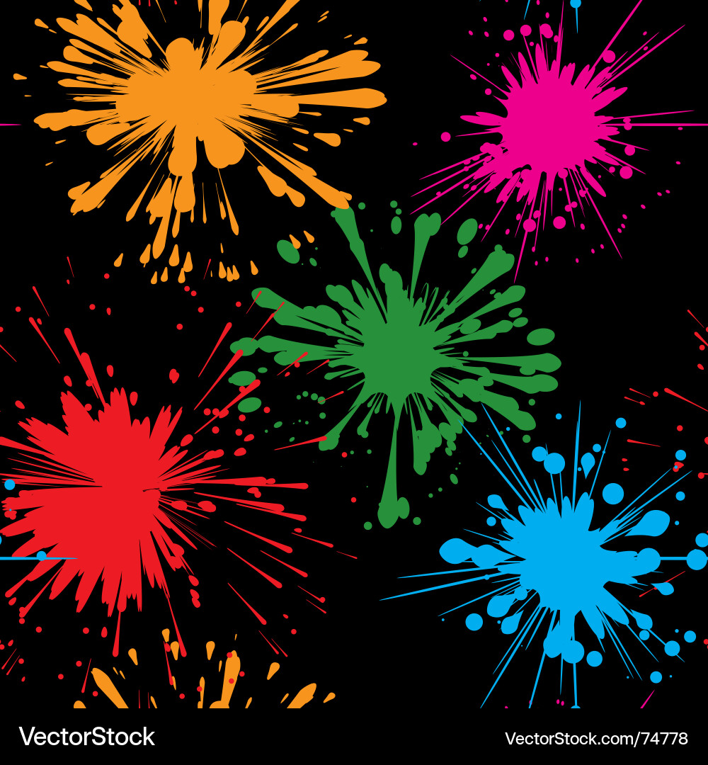 Colorful Splash Pattern Vector Image