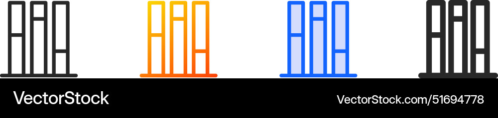 Data analytics iconthin linear gradient blue Data analytics iconthin linear gradient blue vector image