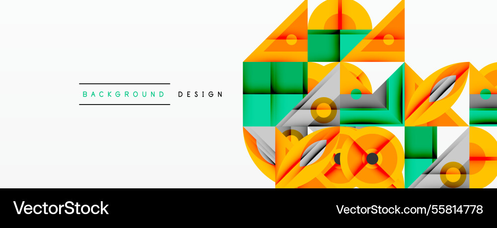 Dynamic geometric composition with sharp angles Vector Image