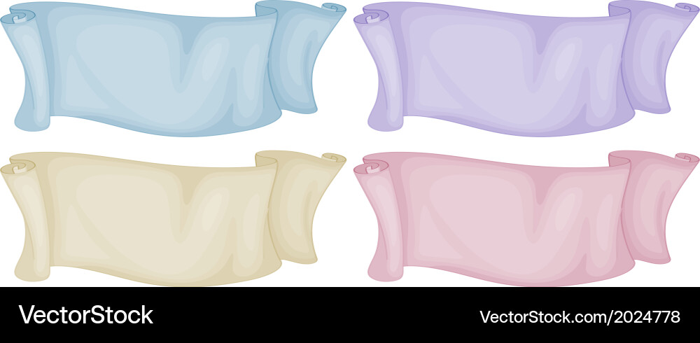 Empty scrolls Vector Image