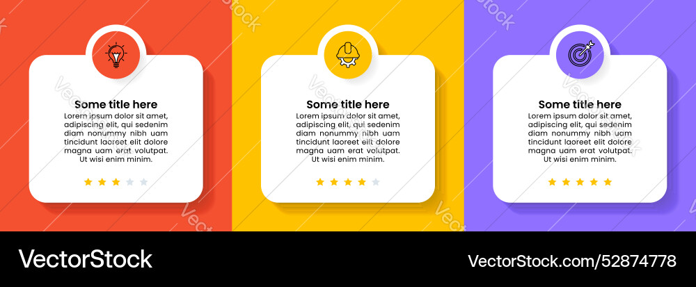 Infographic template 3 rectangular banners Vector Image
