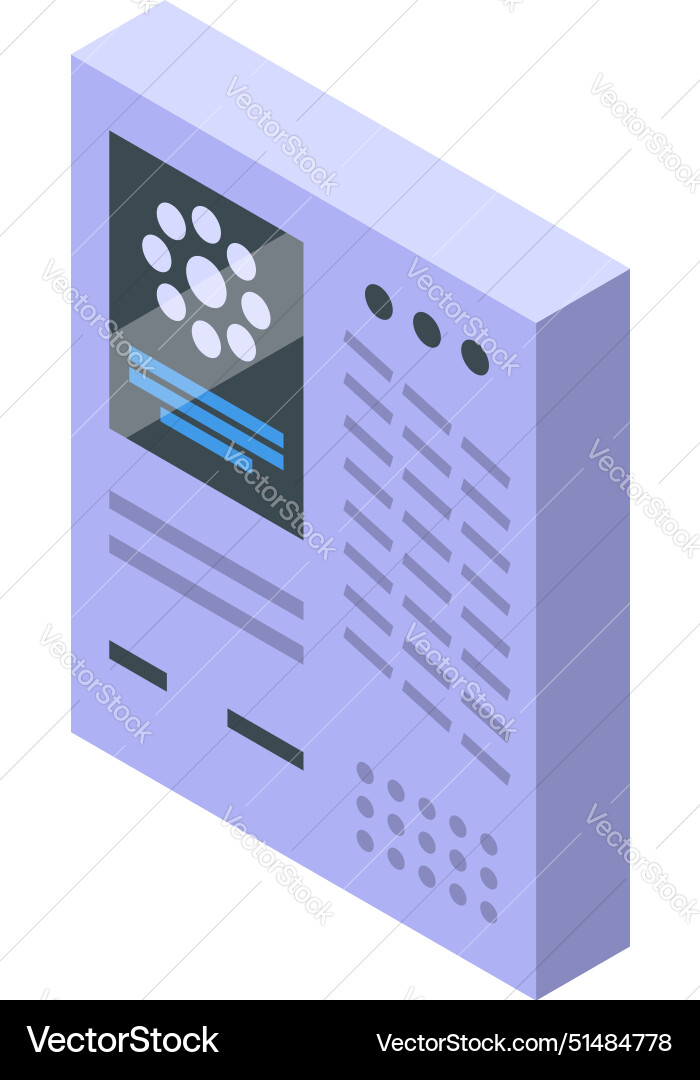 Isometric computer server rack Isometric computer server rack vector image
