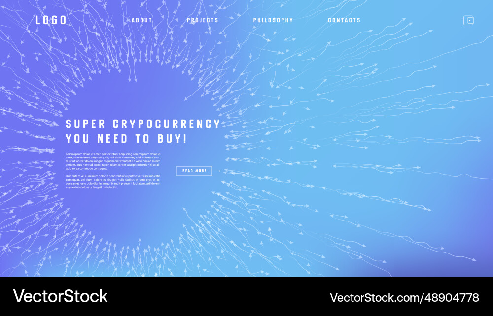 Landing page abstract design with expansion vector image