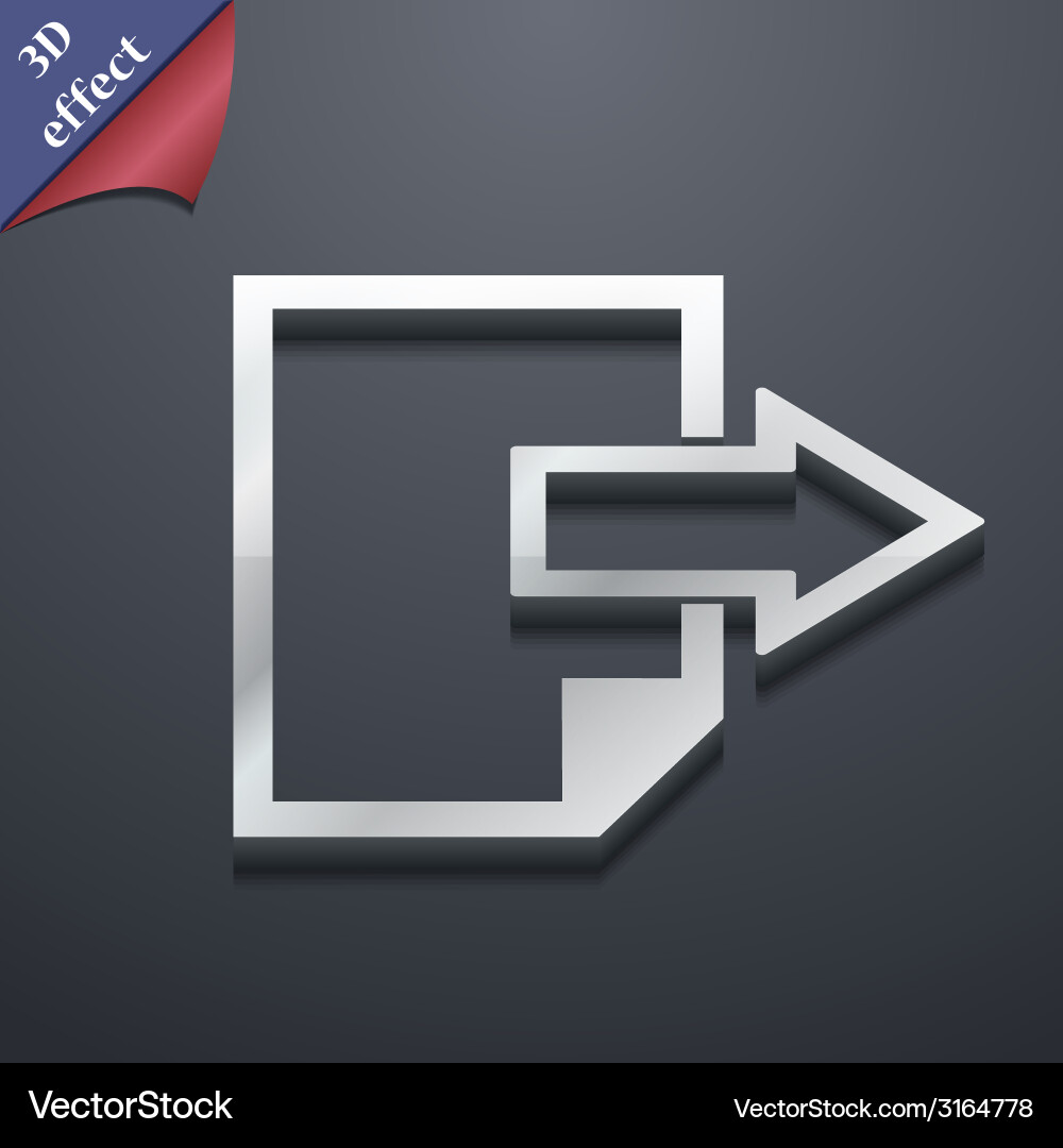 Send export file icon symbol 3d style trendy vector image