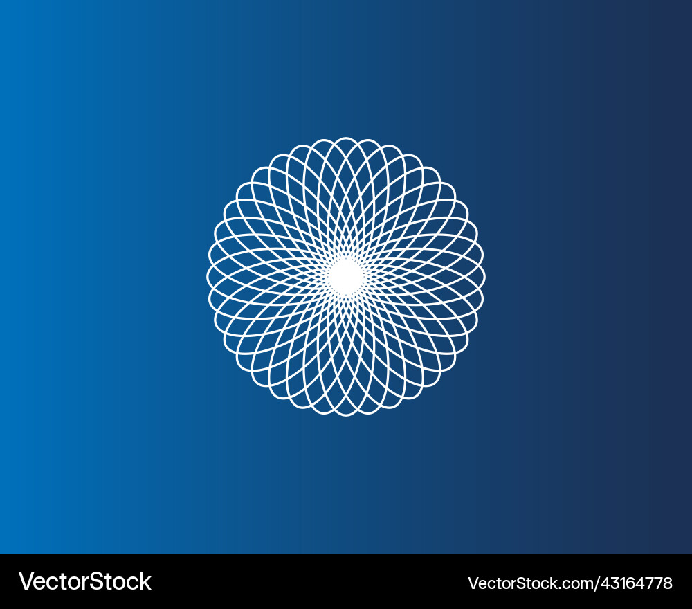 Spirograph abstract element on blue background Spirograph abstract element on blue background vector image