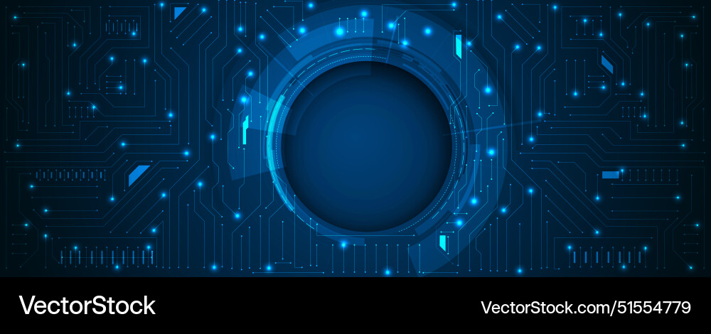 Abstract artificial intelligence cloud computing Vector Image
