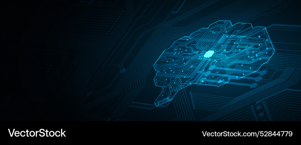 Artificial Intelligence Network Vector Image