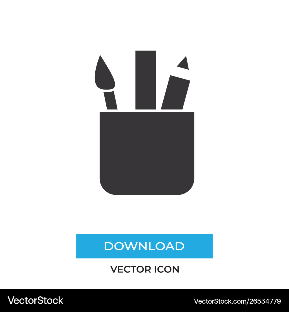 Brush ruler pencil icon simple car sign Brush ruler pencil icon simple car sign Vector Image