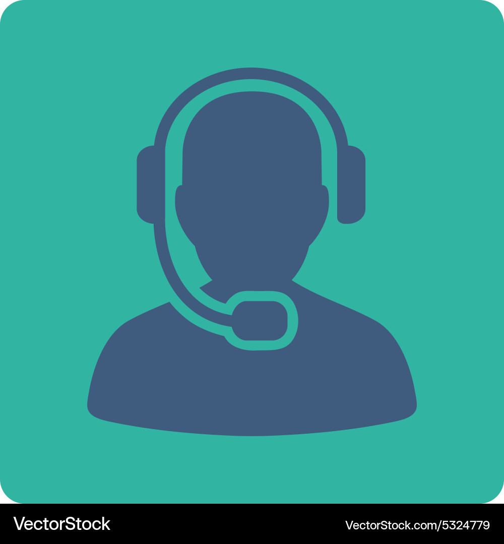 Call center operator icon from commerce buttons Vector Image