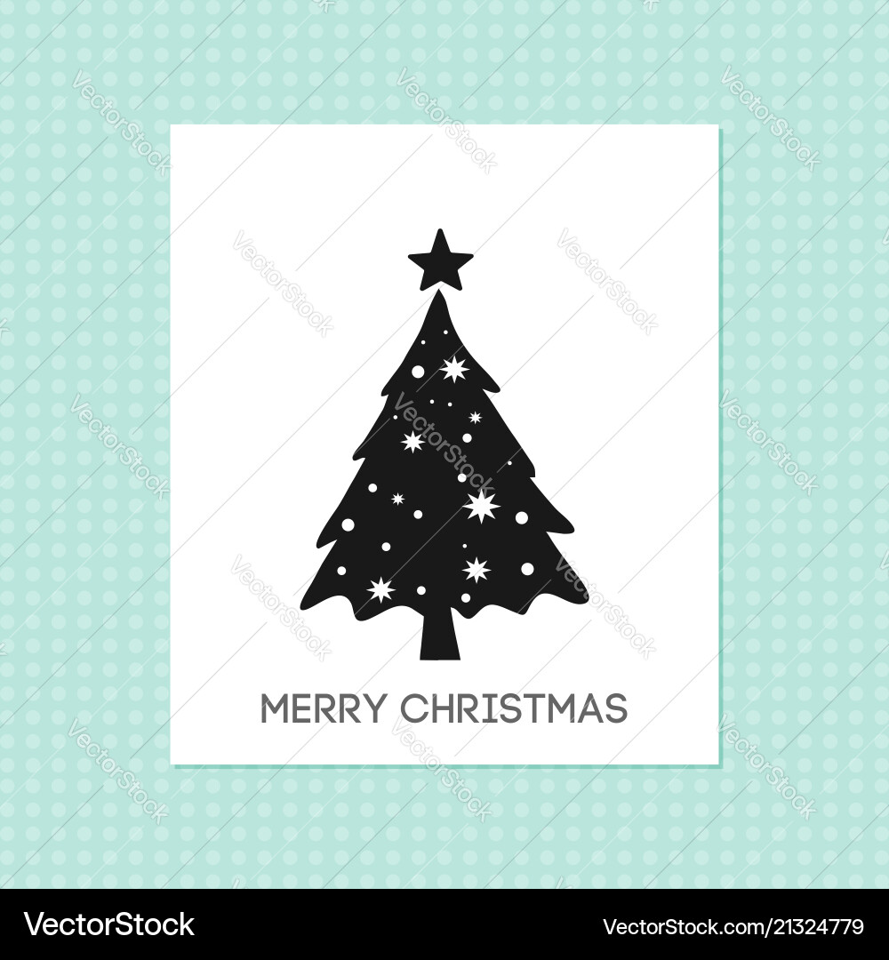 Christmas card with tree and pattern background Christmas card with tree and pattern background Vector Image