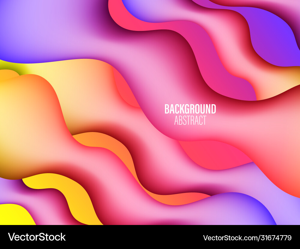 Fluid Color Wave Abstract Background vector image