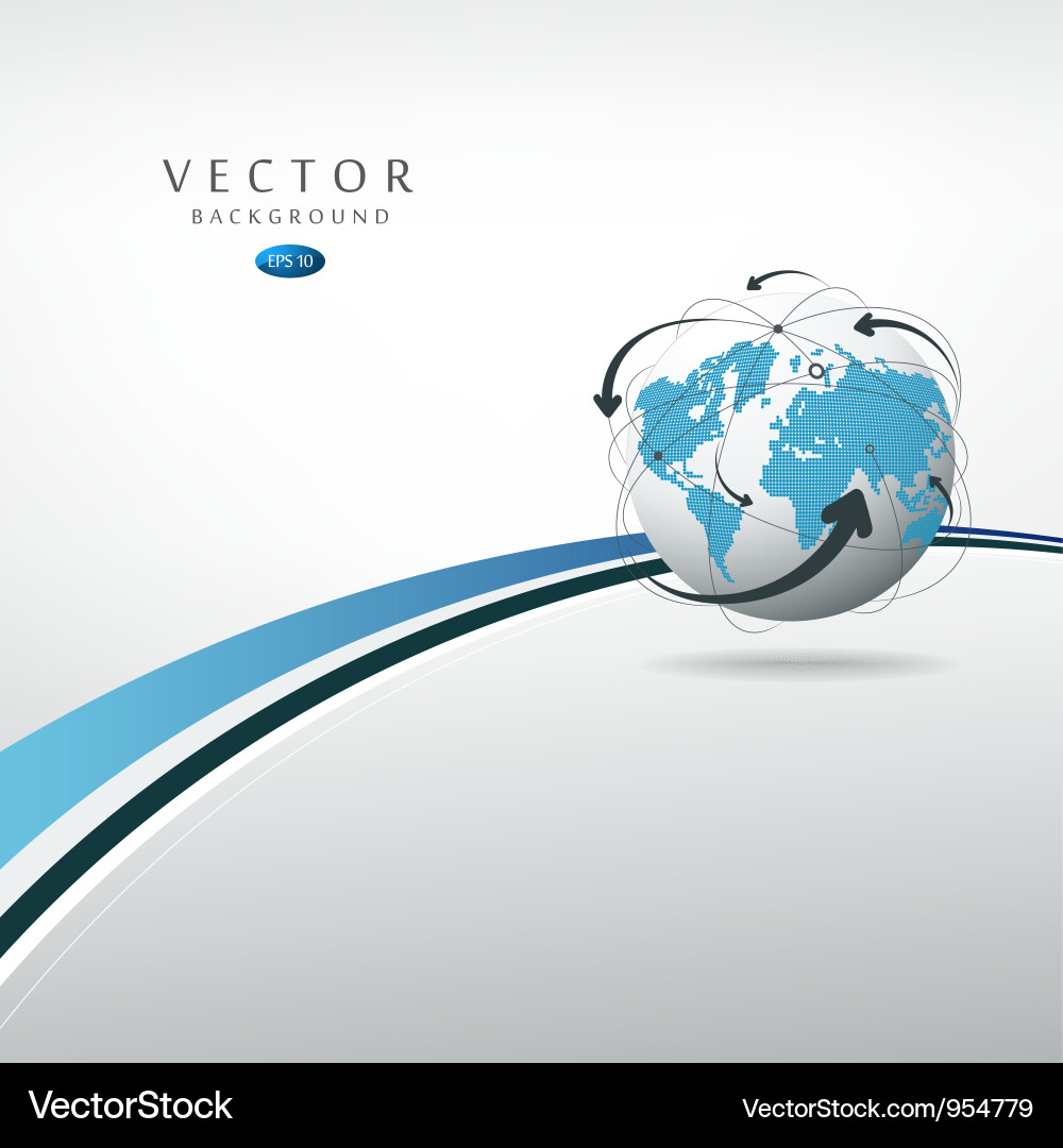 Global Connections & Networks Vector Image