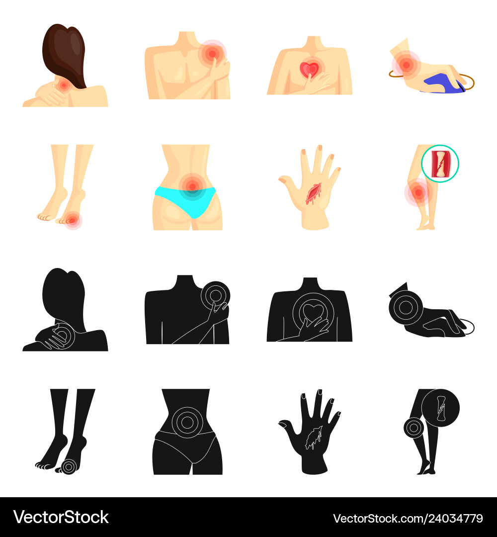 Isolated object of hospital and rendering sign Isolated object of hospital and rendering sign vector image