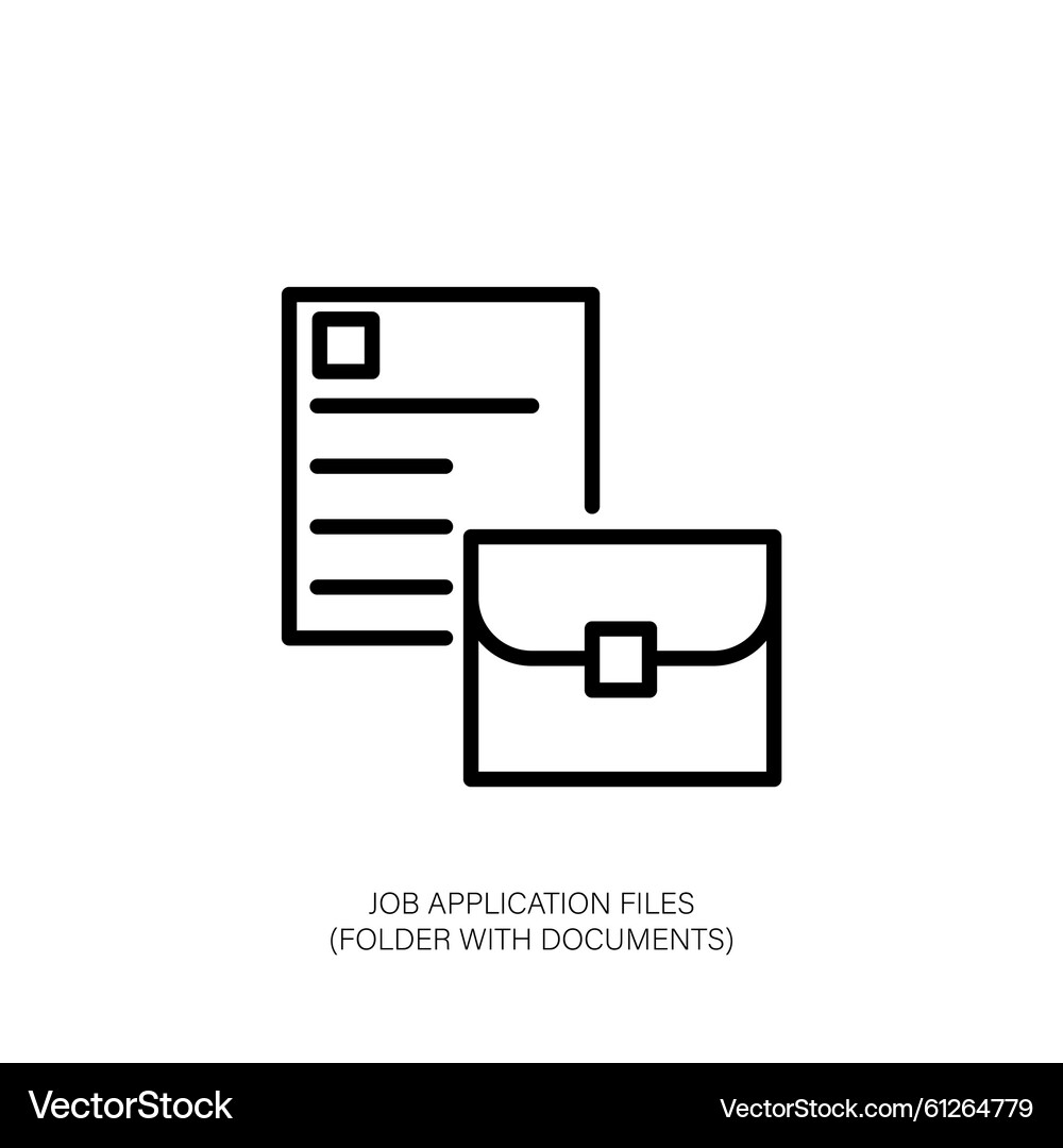 Job Application Files Icon – Royalty-Free Vector | VectorStock, image size:1000x1080