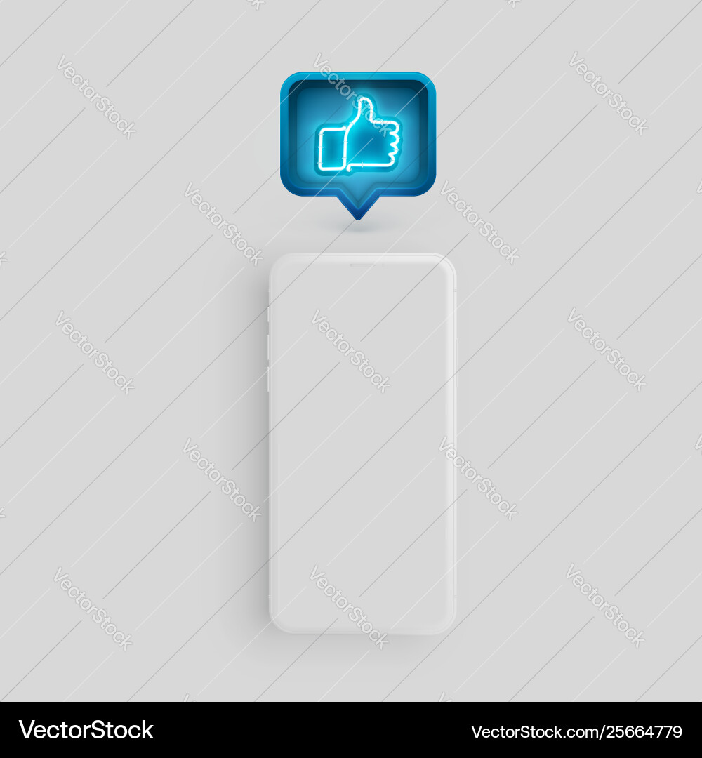 Matte smartphone template with a speech bubble Matte smartphone template with a speech bubble Vector Image