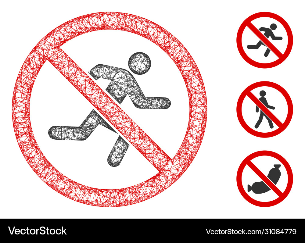 No running polygonal web mesh No running polygonal web mesh vector image