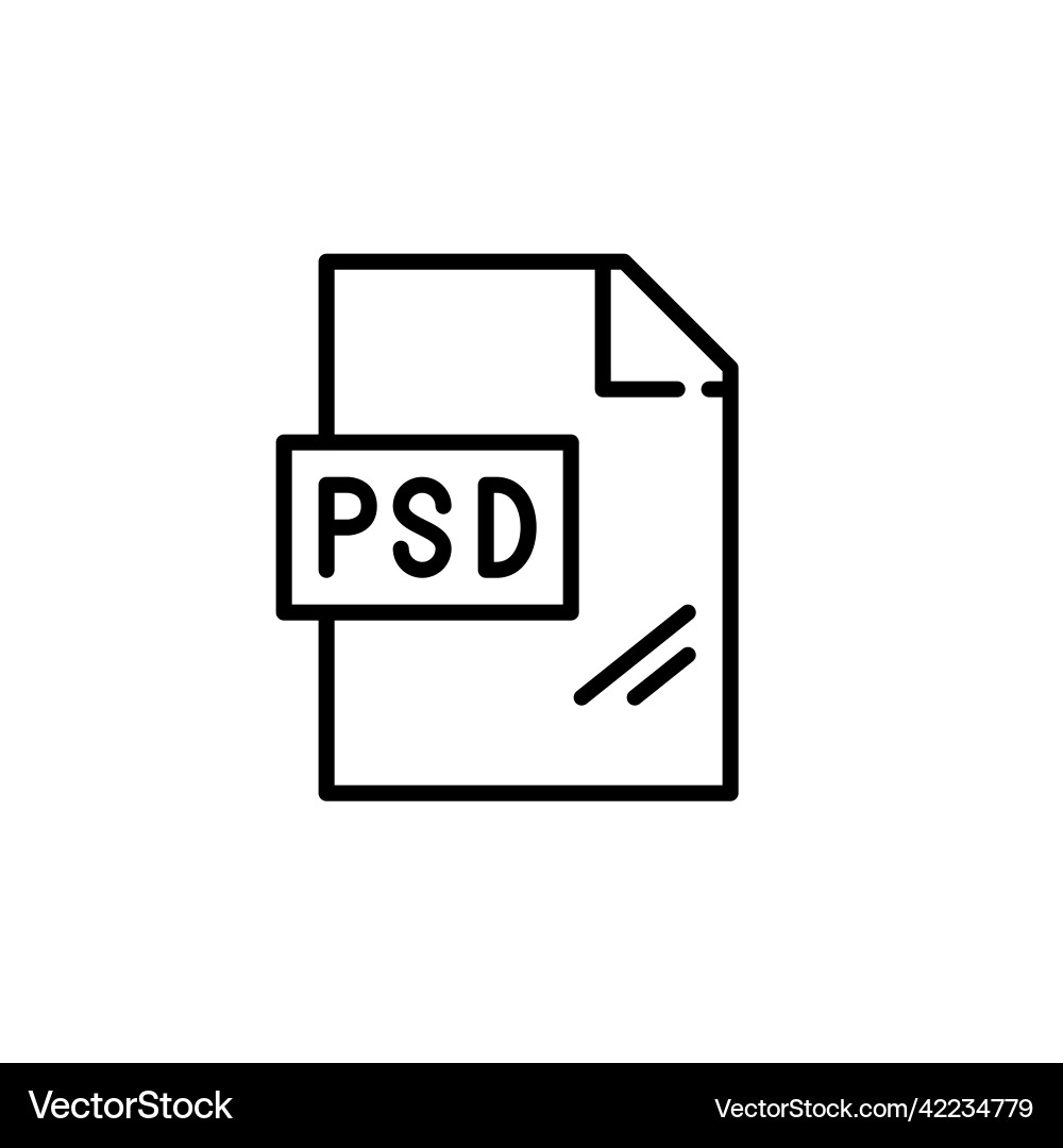 Psd file format icon pixel perfect editable Psd file format icon pixel perfect editable vector image