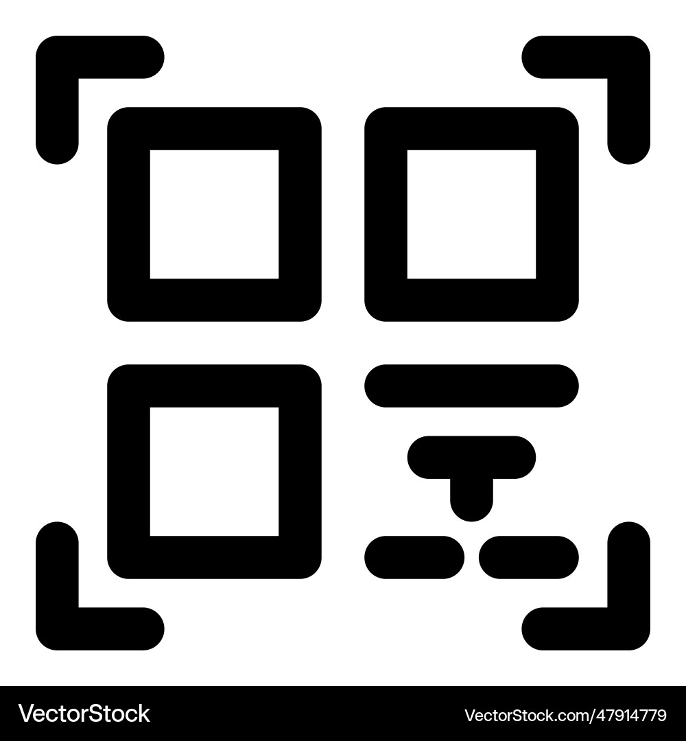 Qr code a two dimensional matrix barcode vector image