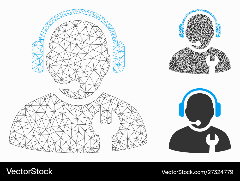 Service operator mesh network model Service operator mesh network model vector image