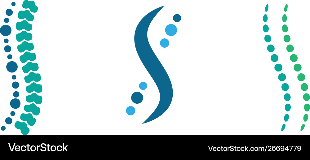 Spinal Health Symbol - Diagnostic Logo Vector Image