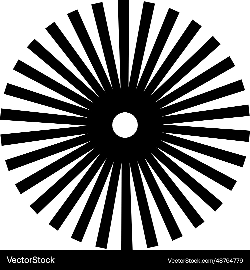 Sunburst pattern background rays radial summer Vector Image