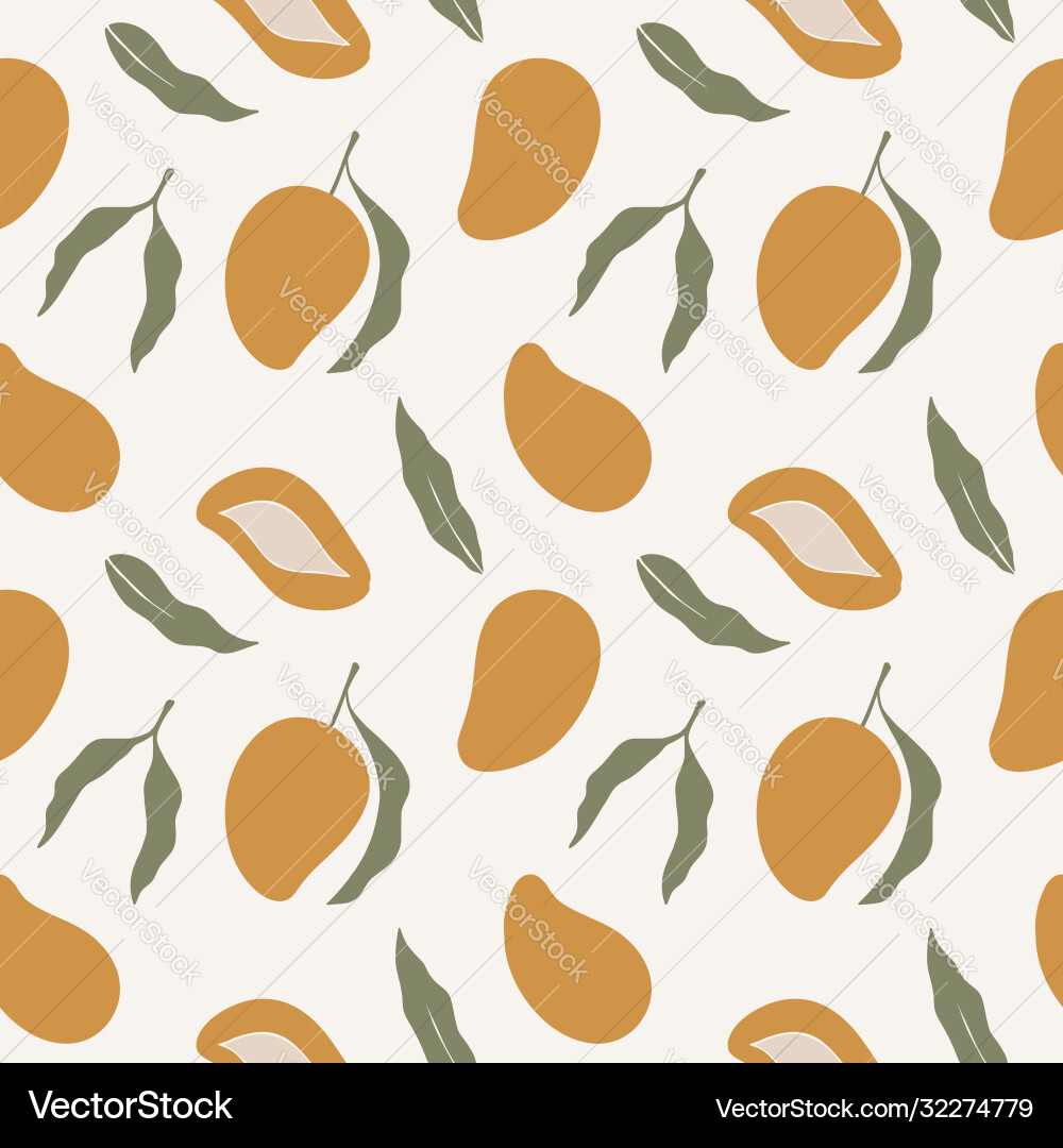 Trendy seamless pattern with mango abstract Trendy seamless pattern with mango abstract vector image