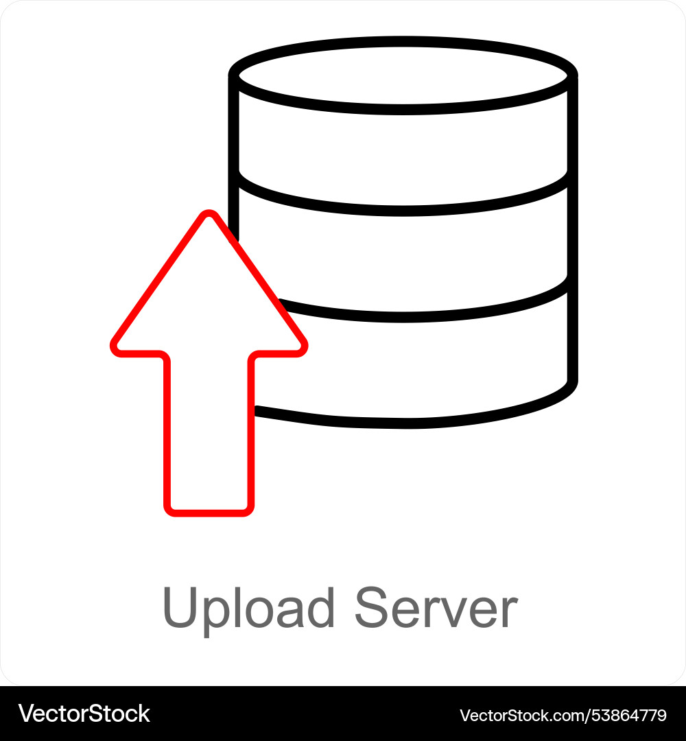 Upload server Vector Image